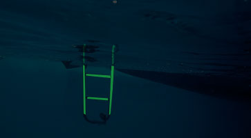 Glow Tape Ladder Swimming Pool Provide Guidance in the Dark