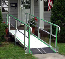 Illuminating Glow Strips Handicap Ramp