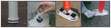 Installation Solar LED Base for PC-Posts