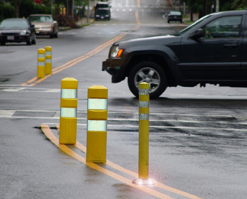 Solar LED Base for PC-Posts, Guide Star LED Light Markers for PC Post Delineators